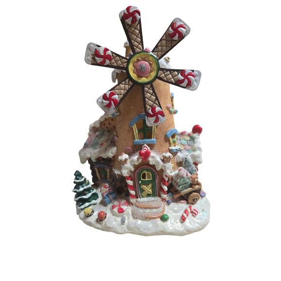 Holiday time animated candy mill lighted gingerbread house 2005 - Picture 4 of 14